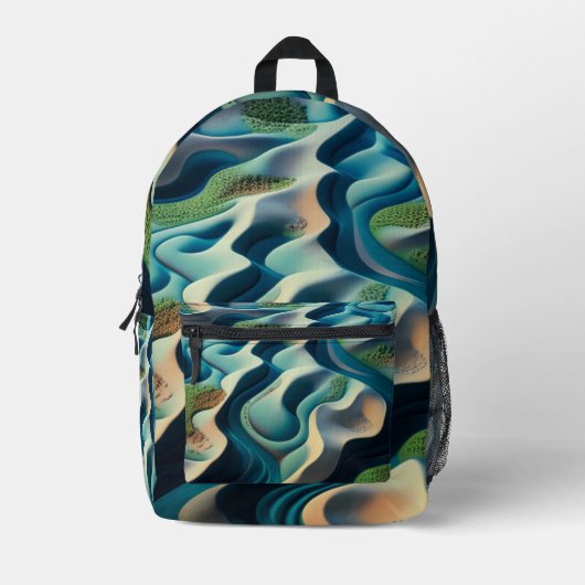 Mirage Currents Bedruckter Rucksack (Vorderseite)