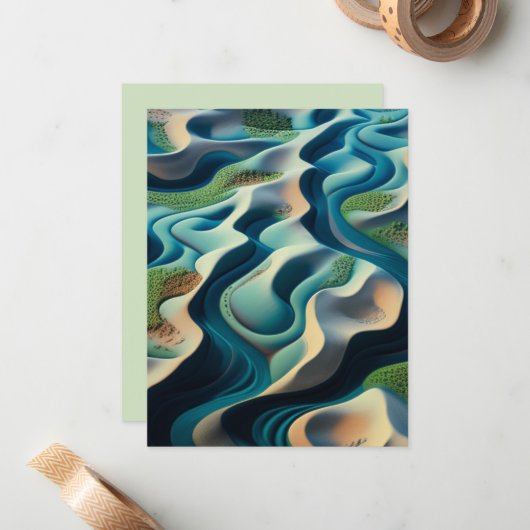 Mirage Currents Mitteilungskarte (Vorderseite/Rückseite Beispiel)