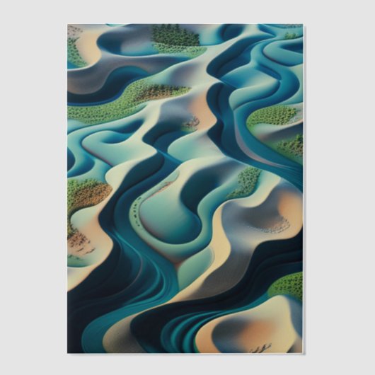 Mirage Currents Pergament Einladungen (Vorderseite)