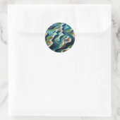Mirage Currents Runder Aufkleber (Tasche)