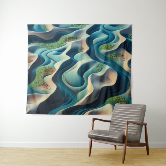Mirage Currents Wandteppich (Beispiel (Horizontal))