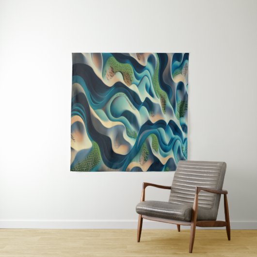 Mirage Currents Wandteppich (Beispiel (Horizontal))