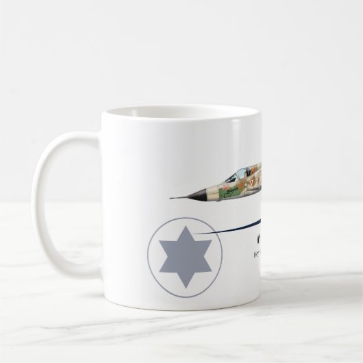 Mirage IIIC ISRAELISCHES AIR zwingt - IAF Kaffeetasse (Links)