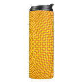 "Mirage"| Lebhaftes Gelb auf Russet Orange| Thermosbecher (Nach links gedreht)