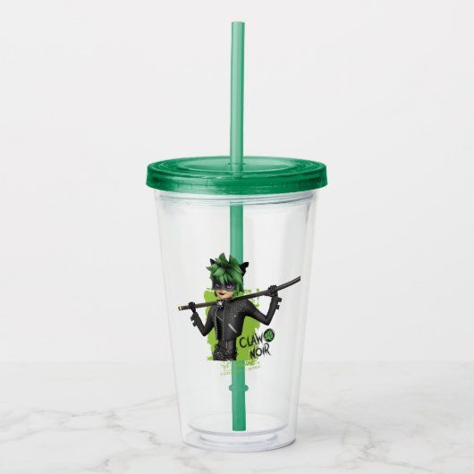 Mirakulous Re-Vers Claw Noir Charakter Grafik Acryltrinkbecher (Vorderseite)