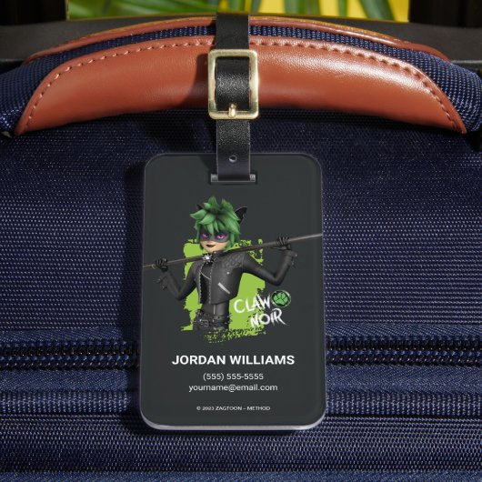 Mirakulous Re-Vers Claw Noir Charakter Grafik Gepäckanhänger (Vorderseite Insitu 2)