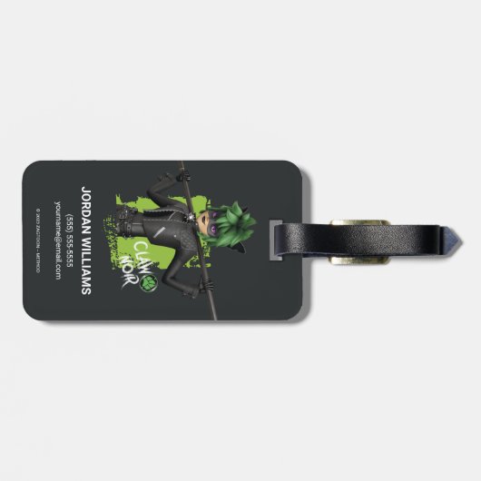 Mirakulous Re-Vers Claw Noir Charakter Grafik Gepäckanhänger (Rückseite horizontal)