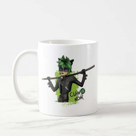 Mirakulous Re-Vers Claw Noir Charakter Grafik Kaffeetasse (Links)