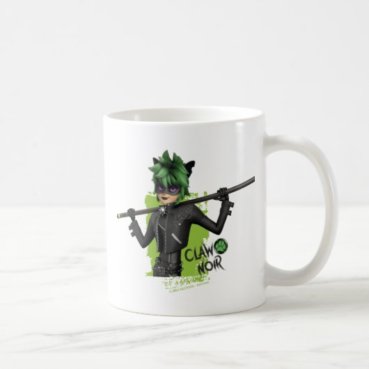 Mirakulous Re-Vers Claw Noir Charakter Grafik Kaffeetasse (Rechts)