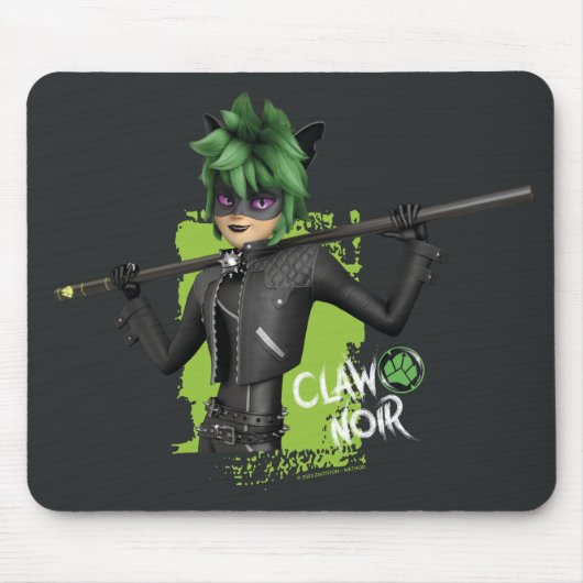Mirakulous Re-Vers Claw Noir Charakter Grafik Mousepad (Vorne)