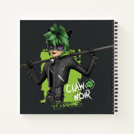 Mirakulous Re-Vers Claw Noir Charakter Grafik Notizblock (Rückseite)