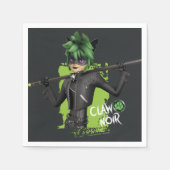 Mirakulous Re-Vers Claw Noir Charakter Grafik Serviette (Vorderseite)