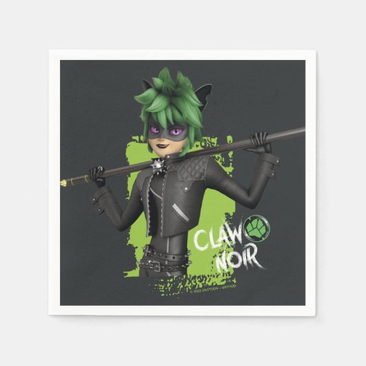 Mirakulous Re-Vers Claw Noir Charakter Grafik Serviette (Vorderseite)