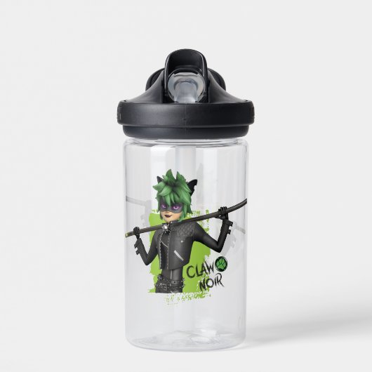 Mirakulous Re-Vers Claw Noir Charakter Grafik Trinkflasche (Vorne)