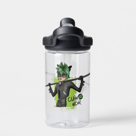 Mirakulous Re-Vers Claw Noir Charakter Grafik Trinkflasche (Rückseite)