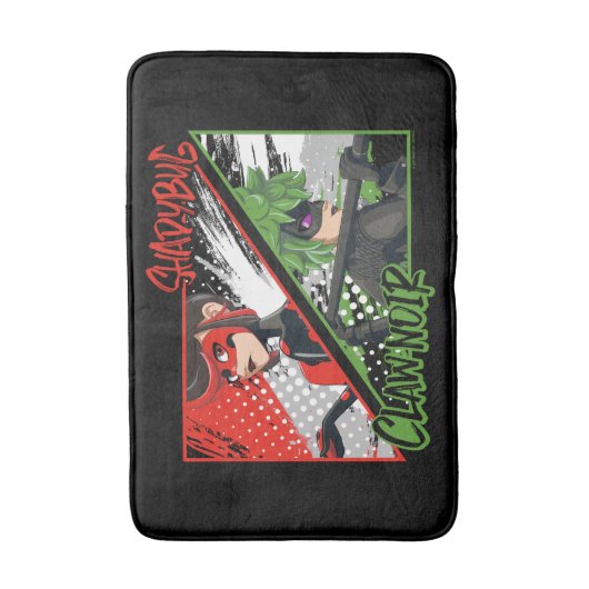 Mirakulous Re-verse Shadybug & Claw Noir Badematte (Vorderseite Vertikal)