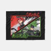 Mirakulous Re-verse Shadybug & Claw Noir Fleecedecke (Vorderseite (Horizontal))