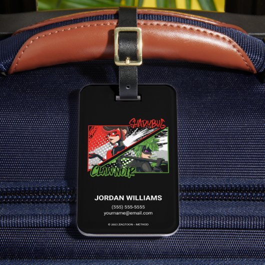 Mirakulous Re-verse Shadybug & Claw Noir Gepäckanhänger (Vorderseite Insitu 2)