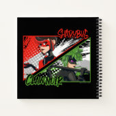 Mirakulous Re-verse Shadybug & Claw Noir Notizblock (Rückseite)