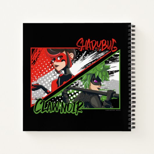 Mirakulous Re-verse Shadybug & Claw Noir Notizblock (Rückseite)