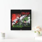 Mirakulous Re-verse Shadybug & Claw Noir Quadratische Wanduhr (Zuhause)