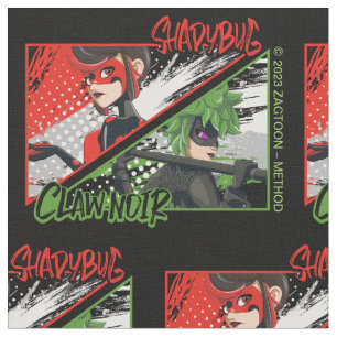 Mirakulous Re-verse Shadybug & Claw Noir Stoff