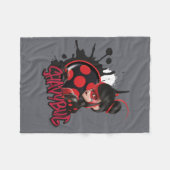 Mirakulous Re-verse Shadybug-Zeichen Grafik Fleecedecke (Vorderseite (Horizontal))