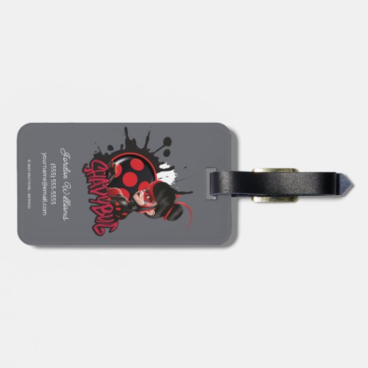 Mirakulous Re-verse Shadybug-Zeichen Grafik Gepäckanhänger (Rückseite horizontal)