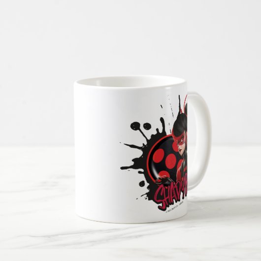 Mirakulous Re-verse Shadybug-Zeichen Grafik Kaffeetasse (VorderseiteRechts)