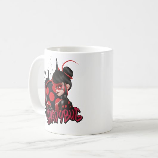 Mirakulous Re-verse Shadybug-Zeichen Grafik Kaffeetasse (Vorderseite Links)
