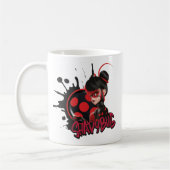 Mirakulous Re-verse Shadybug-Zeichen Grafik Kaffeetasse (Links)