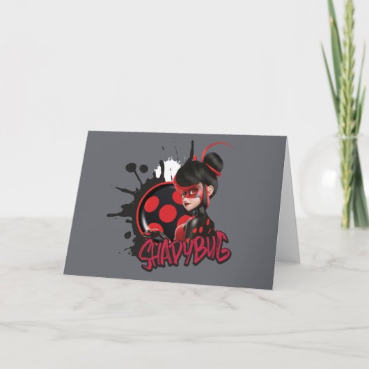 Mirakulous Re-verse Shadybug-Zeichen Grafik Karte (Vorderseite)