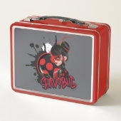 Mirakulous Re-verse Shadybug-Zeichen Grafik Metall Brotdose (Rückseite)