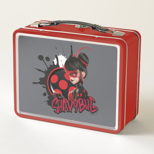 Mirakulous Re-verse Shadybug-Zeichen Grafik Metall Brotdose (Rückseite)