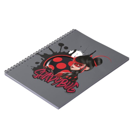 Mirakulous Re-verse Shadybug-Zeichen Grafik Notizblock (Linke Seite)