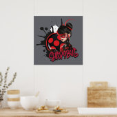 Mirakulous Re-verse Shadybug-Zeichen Grafik Poster (Küche)