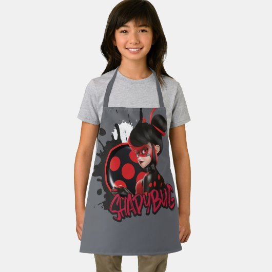 Mirakulous Re-verse Shadybug-Zeichen Grafik Schürze (Insitu)