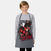 Mirakulous Re-verse Shadybug-Zeichen Grafik Schürze (Getragen)