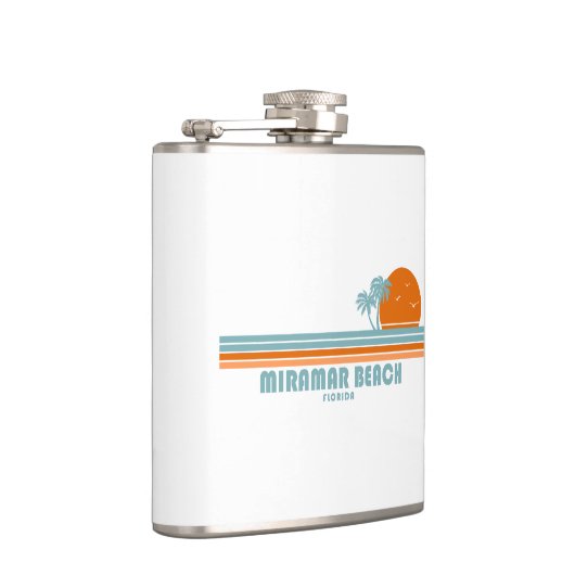 Miramar Beach Florida Sun Palm Trees Flachmann (Rechts)