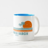 Miramar Beach Florida Sun Palm Trees Zweifarbige Tasse (VorderseiteRechts)