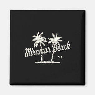 Miramar Beach Florida Vintage 70er Palmen Grafik Magnet