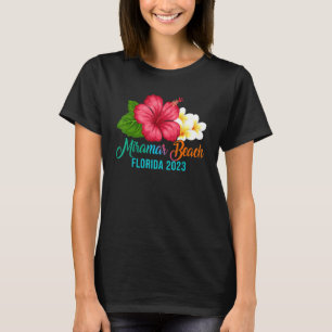 Miramar Beach Vacation Florida Tropischer Hibiskus T-Shirt