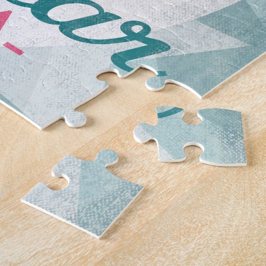 Miramar Florida Pink Flamingo Retro Puzzle (Seite)