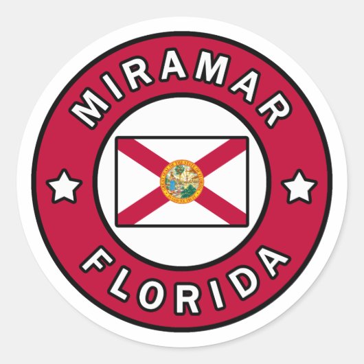 Miramar Florida Runder Aufkleber (Vorderseite)