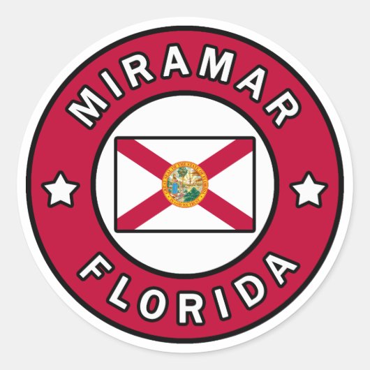 Miramar Florida Runder Aufkleber (Vorderseite)