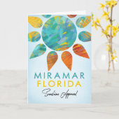 Miramar Florida Sunshine Reise Karte (Gelbe Blume)