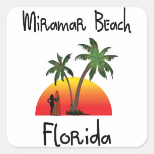 Miramar-Strand Florida Quadratischer Aufkleber