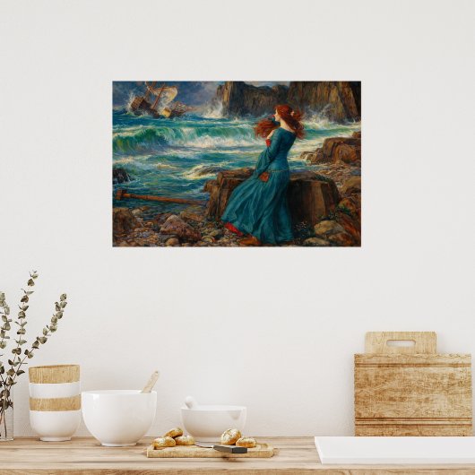 Miranda by John William Waterhouse Poster (Küche)