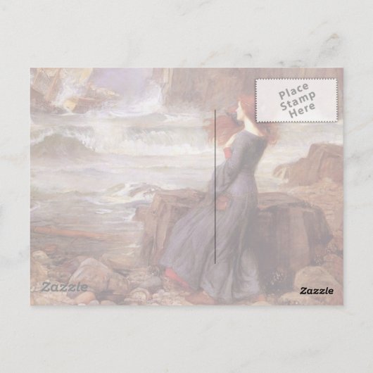Miranda Der Tempel von John William Waterhouse Postkarte (Rückseite)