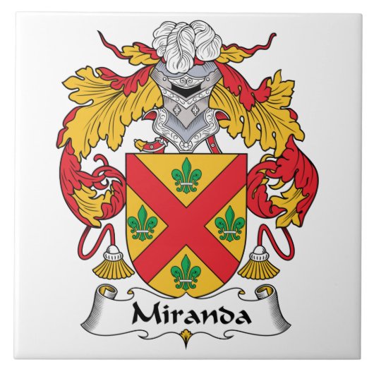 Miranda Familienwappen Fliese (Vorderseite)